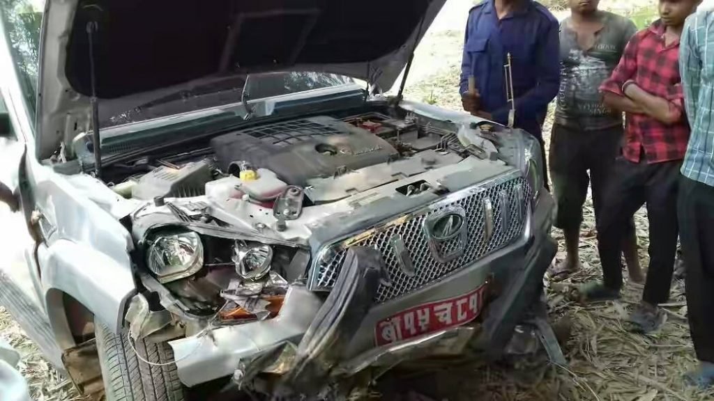 कांग्रेसका केन्द्रिय सदस्य नेता कण्डेलको गाडि दुर्घटनाग्रस्त