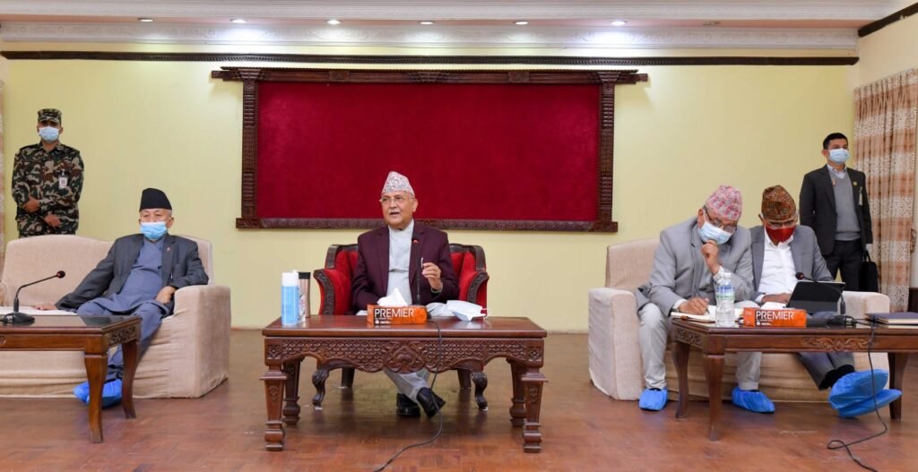 बालुवाटार बैठकः कालो मास्क निधेष !