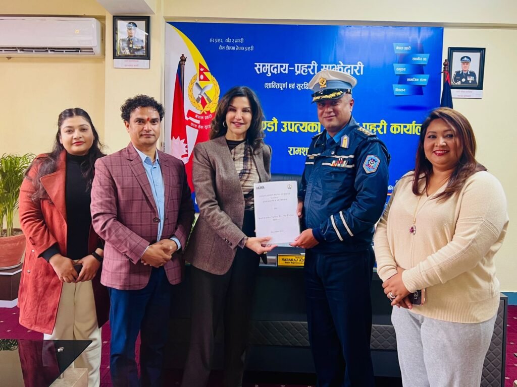 नाइमाद्वारा यातायात व्यवस्था विभाग र ट्राफिक प्रहरी कार्यालयलाई सहयोग हस्तान्तरण