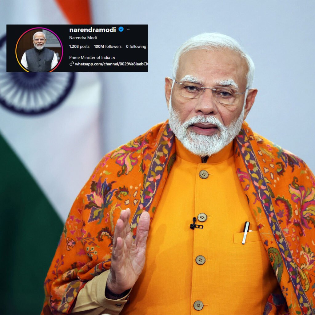 इन्टाग्राममा १० करोड फलोअर्स पुर्याउने पहिलो नेता बने मोदि