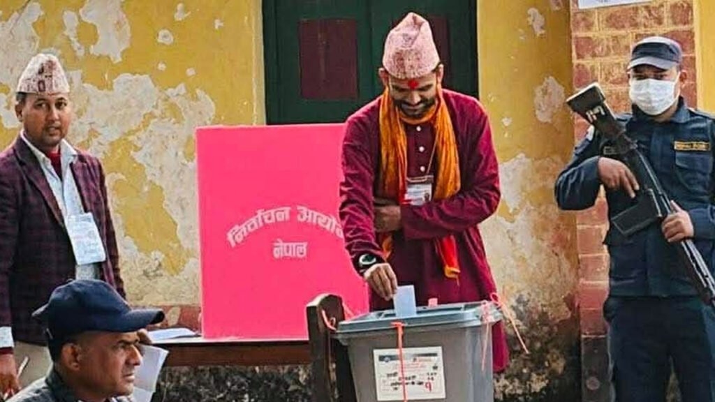 गुल्मी १ मा रास्वपा उम्मेदवार सागर ढकालले खसाले मत