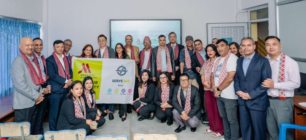 काठमाडौं मेरियट होटलले गर्यो कर्पारेट सामाजिक उत्तरदायित्व अन्तर्गत स्थानीय विद्यालयलाई सहयोग